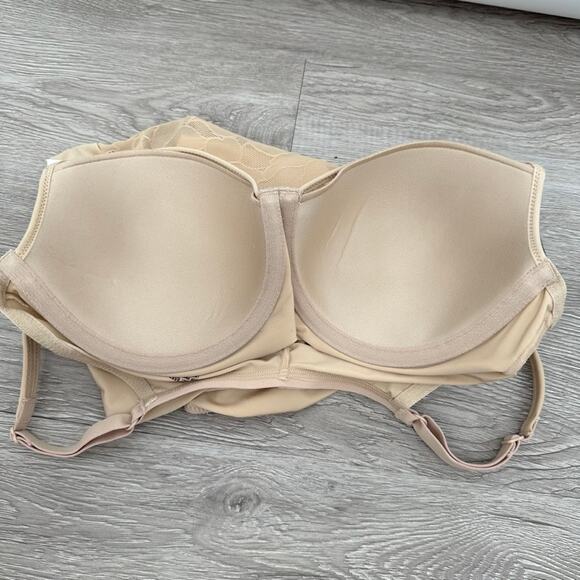 BALI Womens Ultra Light Firm Control Bodysuit Nude Floral Lace - Size 34C NWT - Picture 9 of 9